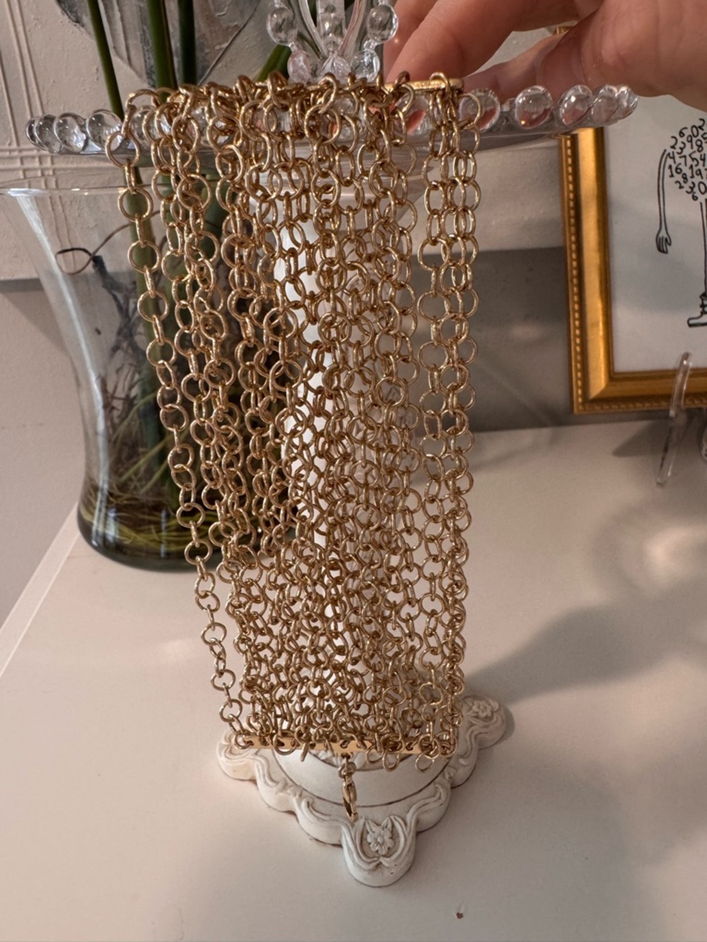 3/12$ Marlyn Schiff Wide Gold Chain Mesh Bracelet - Picture 10 of 10